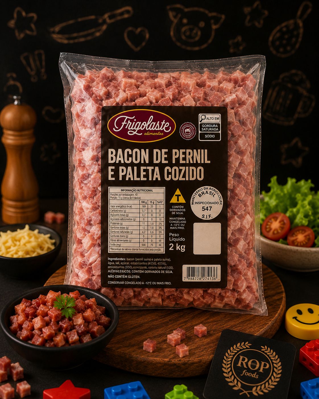 Bacon Cubos Frigolaste 2kg