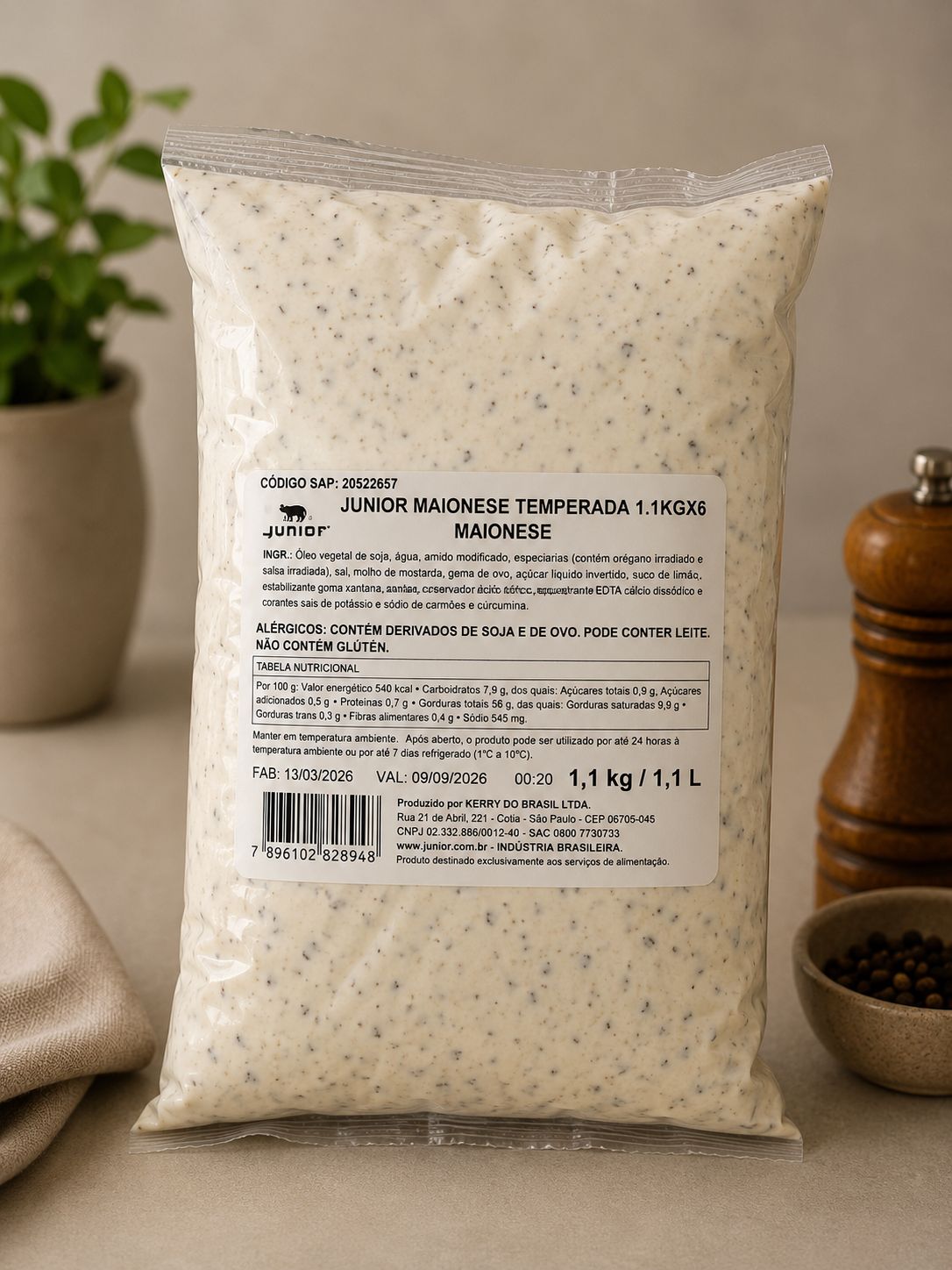 Maionese Temperada Junior 1,1kg