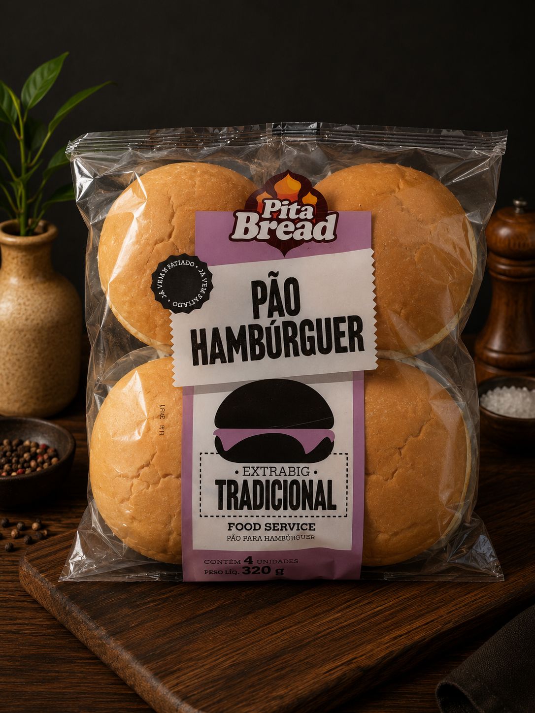 Pita Big Tradicional 100g 4un