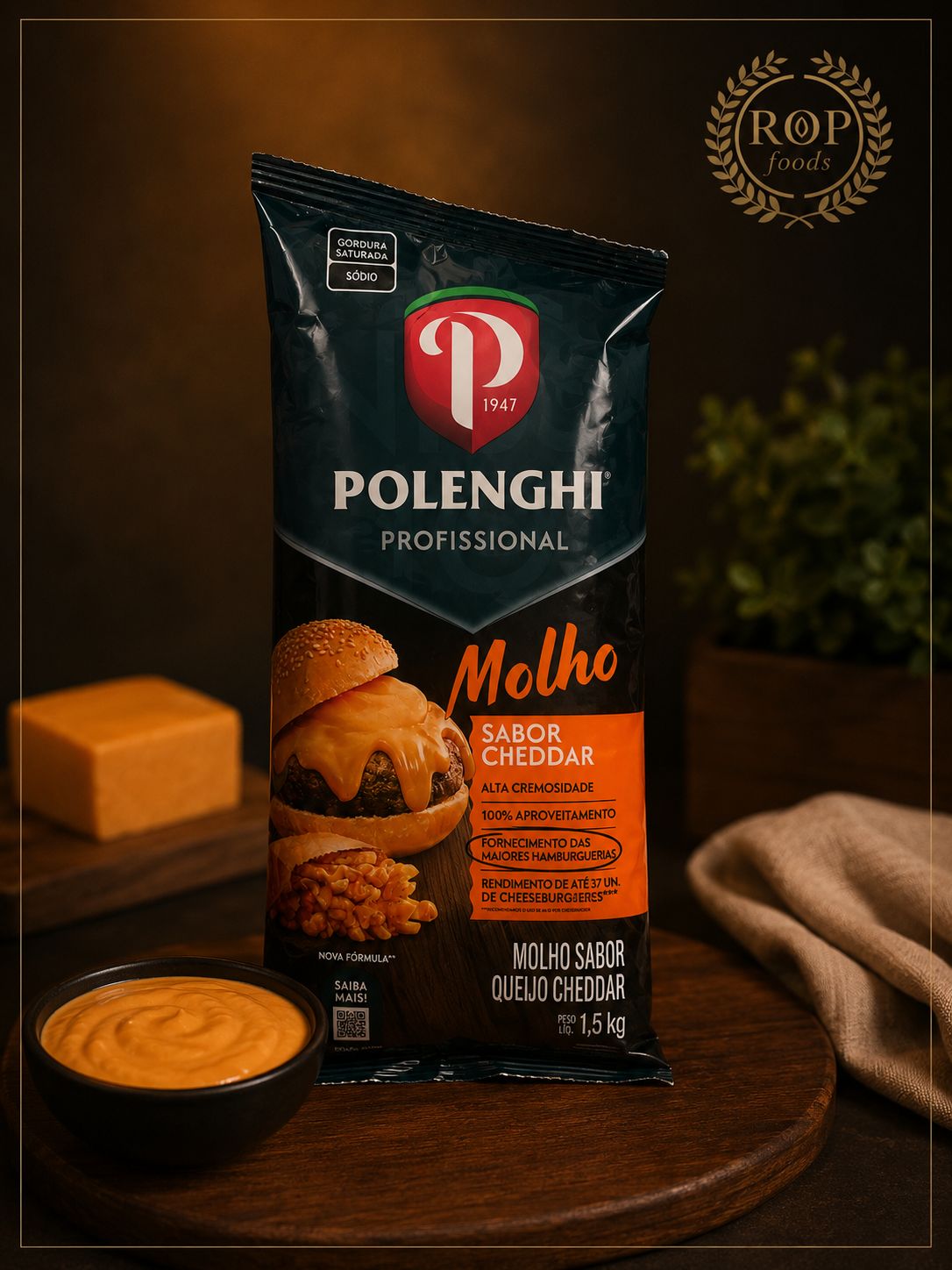 Molho Cheddar Polenghi 1,5kg