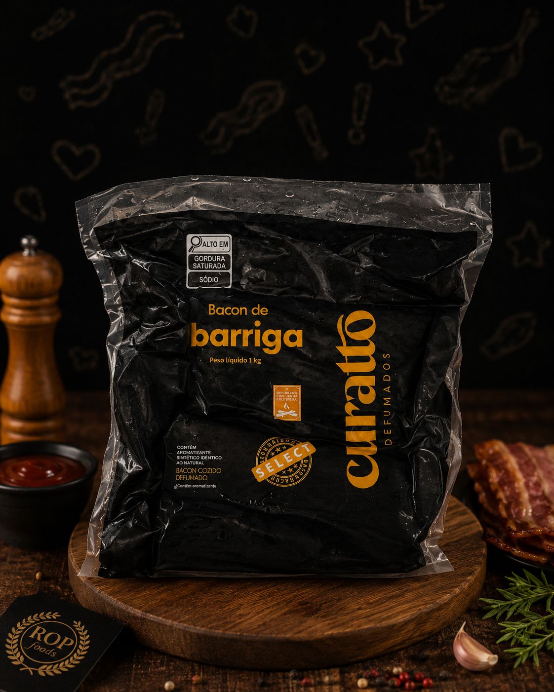 Bacon Fatiado Curatto Barriga 1kg