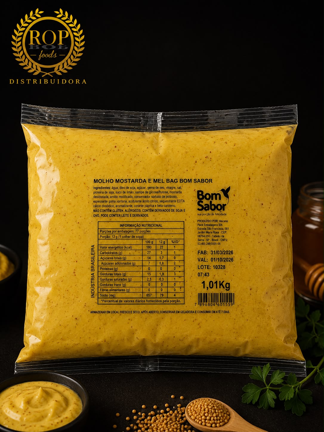 Molho Mostarda e Mel Bom Sabor 1,01kg