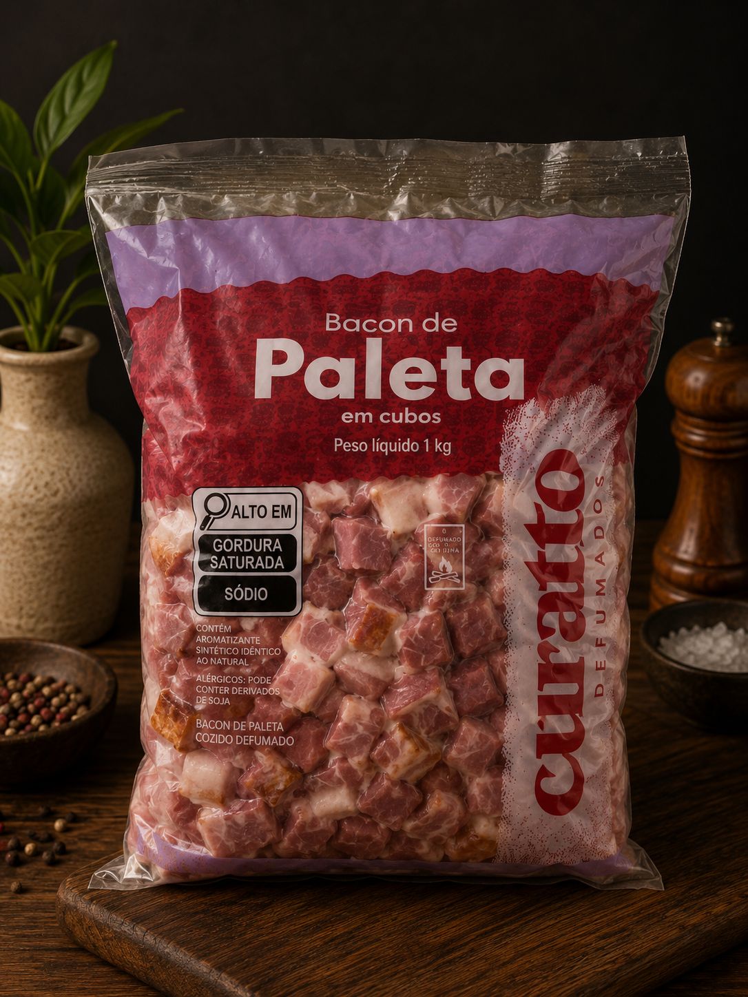 Bacon Cubos Curatto 1kg